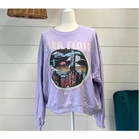 DAYDREAMER Pink Floyd Animals Tour '77 Crew In Distressed Lavender Size M - Picture 6 of 10